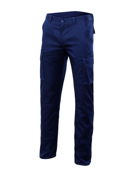 PANTALON MULTIBOLSILLO STRETCH. AZUL MARINO TALLA 34-64